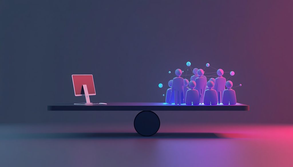 3D balanced scale graphic comparing Jasper AI pricing tiers and tradeoffs
