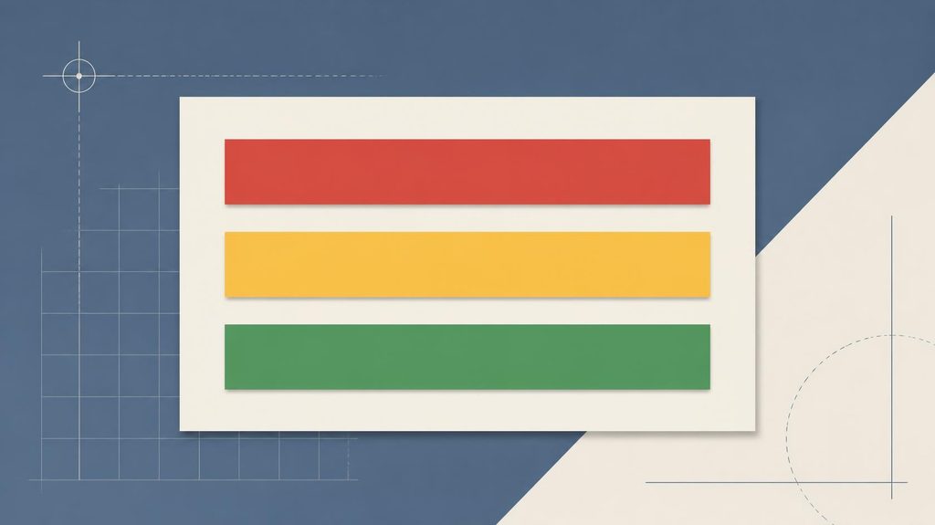 Three horizontal bars in red, yellow, and green representing urgent, normal, and no-rush message priority levels